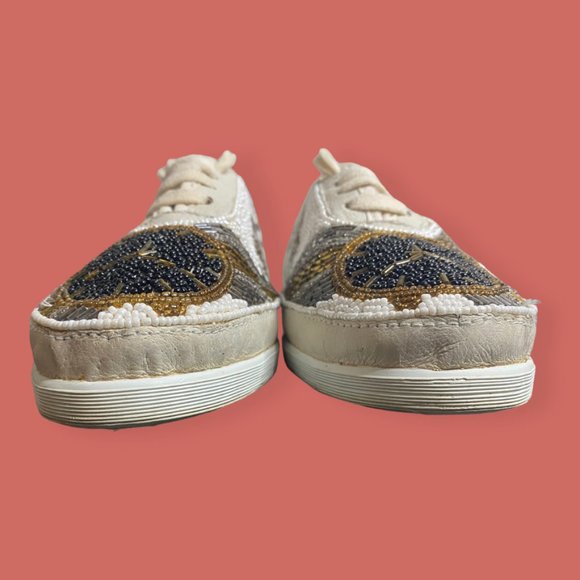 🎉 HP 🕰️ VTG RARE 90s COLORWERKS BEADED CLOCK CASUAL SNEAKERS SZ 10 - Picture 7 of 15